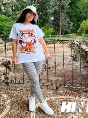 Camiseta Blanca Hink Maneki Neko