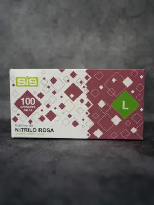 Guantes Nitrilo Rosa 100unts