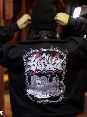 Sudadera HINK Negra Graffiti