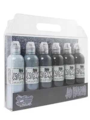 World Famous Ink Pancho Pastel Grey Set - 4oz